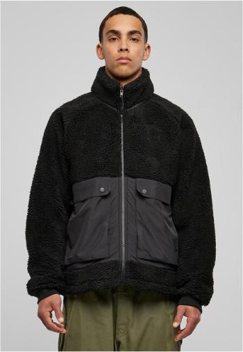 Urban Classics Short Raglan Sherpa Jacket black/black - M