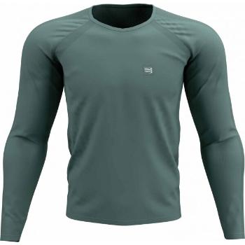 Compressport TRAINING TSHIRT LS Pánské tréninkové triko s dlouhým rukávem, světle zelená, velikost