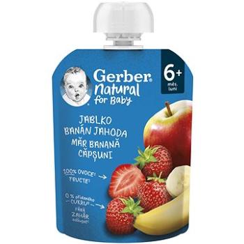 GERBER Natural kapsička jablko, banán a jahoda 90 g (8445290256539)