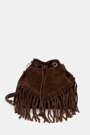 Semišová kabelka Answear Lab čierna farba