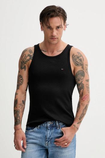 Tričko Tommy Jeans čierna farba, DM0DM21927