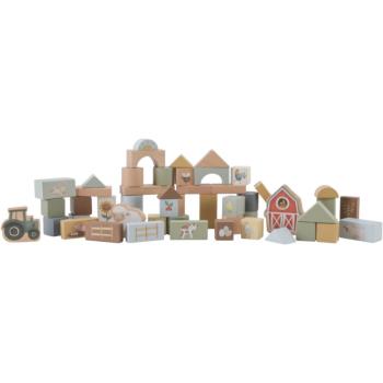 Little Dutch Little Farm Building Blocks kostky ze dřeva 2 y+ 50 ks