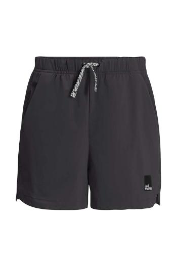 Dětské kraťasy Jack Wolfskin TEEN SHORTS B černá barva