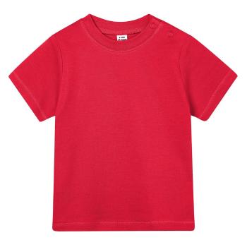 Babybugz Jednobarevné kojenecké tričko - Červená | 3-6 měsíců