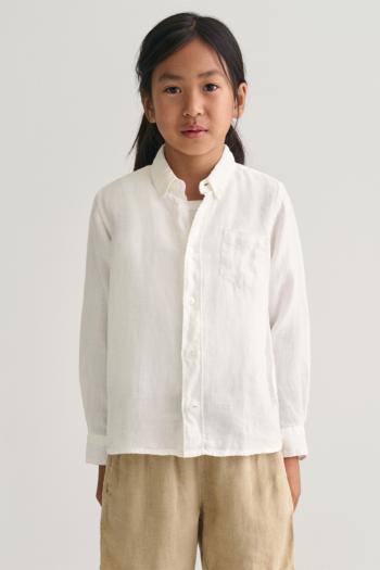 KOŠILE GANT REG. LINEN LS B.D. SHIRT WHITE