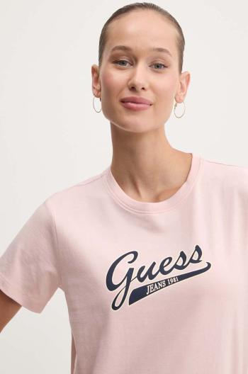 Tričko Guess Jeans růžová barva, W4YI13 J1314