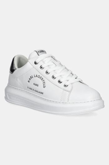 Kožené sneakers boty Karl Lagerfeld KAPRI MENS bílá barva, KL52538K