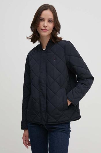 Bunda Tommy Hilfiger dámská, tmavomodrá barva, přechodná, WW0WW42376