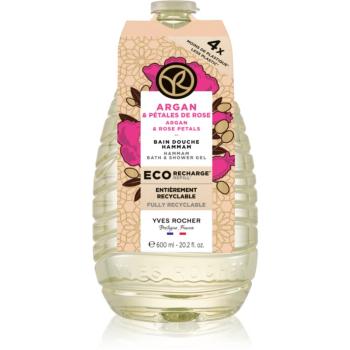 Yves Rocher Bain de Nature sprchový gel náhradní náplň Argan & Rose Petals 600 ml