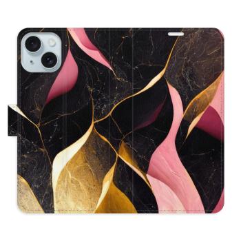 Flipové pouzdro iSaprio - Gold Pink Marble 02 - iPhone 15 Plus