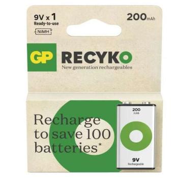 GP ReCyko NiMH Akkumulátor 6HR61 (9V) 200mAh