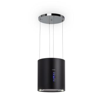 Klarstein Barett, digestoř, 35 cm, ostrůvková, 560 m³/h, LED, filtr s aktivním uhlím, černá