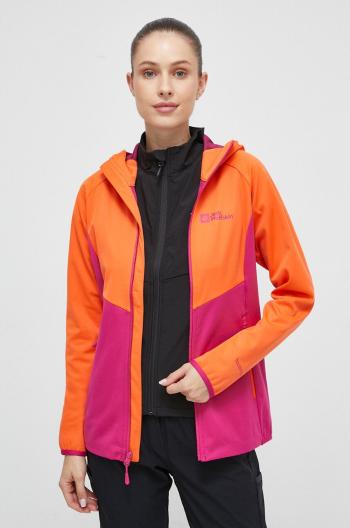 Outdoorová bunda Jack Wolfskin Go Hike Softshell oranžová barva