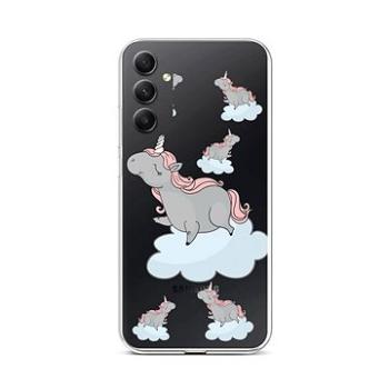 TopQ Kryt Samsung A34 Grey Unicorns 93169 (93169)