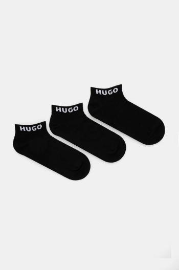 Ponožky HUGO 3-pack dámské, černá barva, 50516407