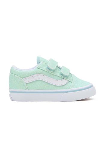 Dětské tenisky Vans Old Skool V zelená barva