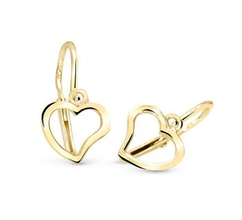 Cutie Jewellery Srdíčkové náušničky ze žlutého zlata C2760-10-X-1