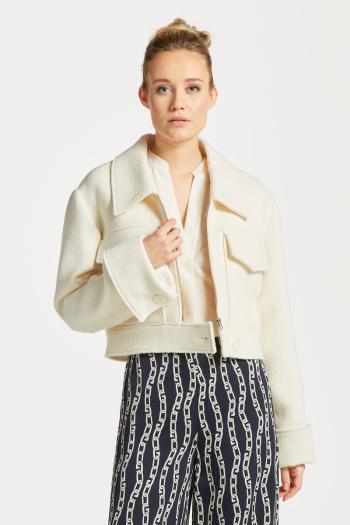 BUNDA GANT CROPPED BOUCLE JACKET CREAM3