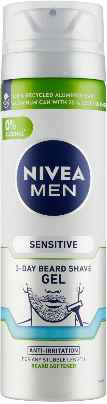 Borotvagél NIVEA Men 3-Day Beard Shave Gel Sensitive 200 ml