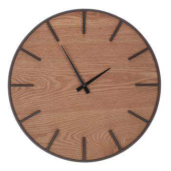 Nástěnné hodiny Lignum, pr. 45 cm, kov a MDF