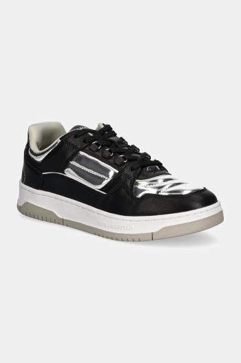 Kožené sneakers boty Karl Lagerfeld KREW černá barva, KL53023