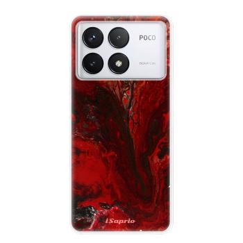 Odolné silikonové pouzdro iSaprio - RedMarble 17 - Poco F6 Pro