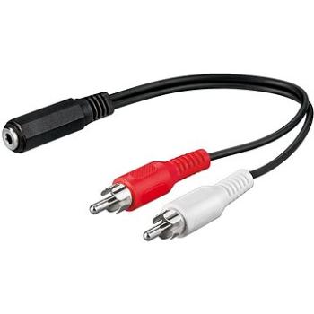 PremiumCord Kabel Jack 3.5mm-2xCINCH F/M 20cm (kjackcinb02)