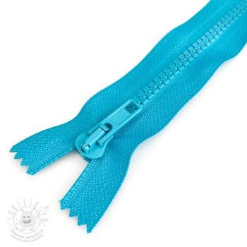 Zip kostěný dělitelný 70 cm dark aqua