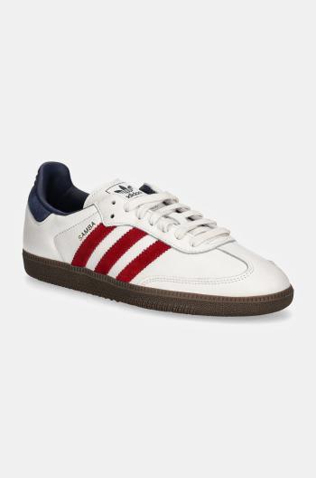 Kožené sneakers boty adidas Originals Samba OG bílá barva, IH4881