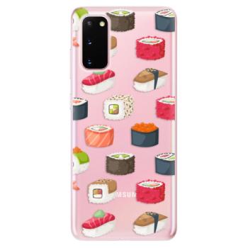 Odolné silikonové pouzdro iSaprio - Sushi Pattern - Samsung Galaxy S20