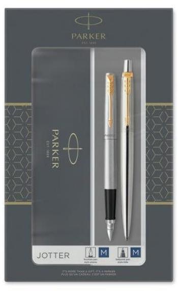 Írószer készlet PARKER Jotter Stainless Steel GT Duo Set