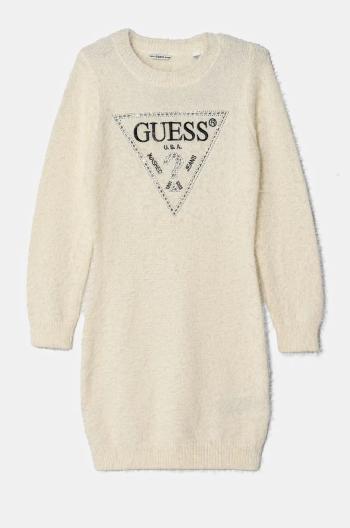 Dívčí šaty Guess béžová barva, mini, J4BK11 Z3K20