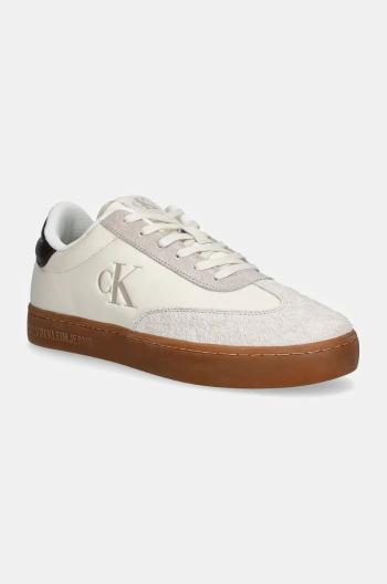 Kožené sneakers boty Calvin Klein Jeans CLASSIC CUPSOLE LOW béžová barva, YM0YM01272