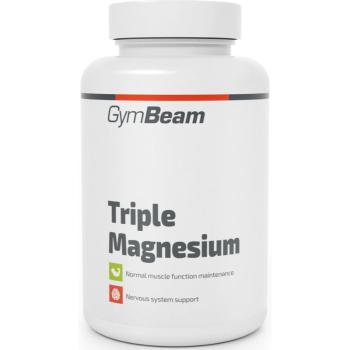 GymBeam Triple Magnesium kapsle pro podporu normální činnosti nervové soustavy, svalů, zubů a snížení míry únavy 90 cps