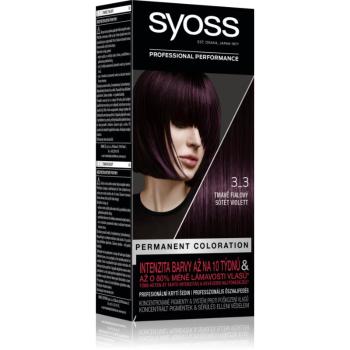 Syoss Color permanentná farba na vlasy odtieň 3-3 Dark Violet 1 ks