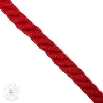 Bavlněná šňůra kroucená 2,5 cm red