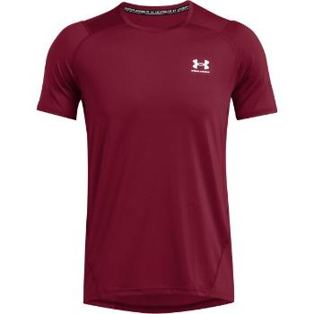 Under Armour HEATGEAR Pánské triko s krátkým rukávem, vínová, velikost