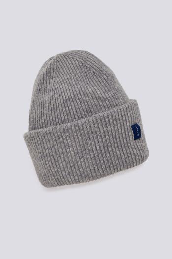 ČEPICE GANT D1. RIB KNIT BEANIE GREY MELANGE