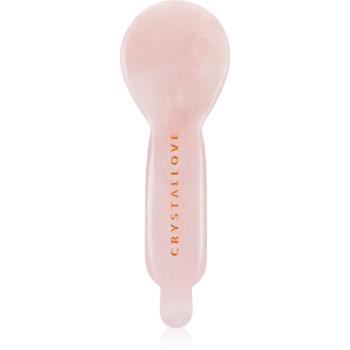 Crystallove Rose Quartz Spoon Eye Gua Sha masážní pomůcka na oční okolí 1 ks