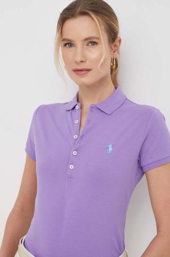 Polo tričko Ralph Lauren fialová barva, 211870245