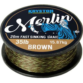 Kryston návazcová šňůrka merlin fast sinking braid písková 20 m-nosnost 15 lb