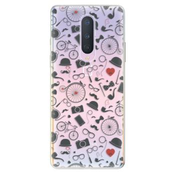 Odolné silikonové pouzdro iSaprio - Vintage Pattern 01 - black - OnePlus 8