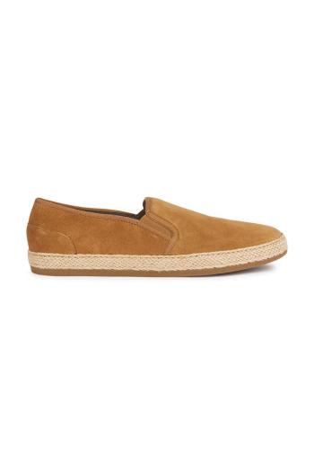 Semišové espadrilky Geox U PANTELLERIA hnědá barva, U25DWA 00022 C6018