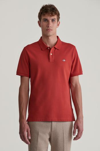 POLOKOŠILE GANT REG SHIELD SS PIQUE POLO IRON RED