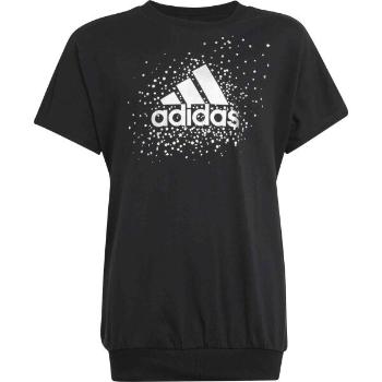 adidas GLAM TEE Dívčí tričko, černá, velikost