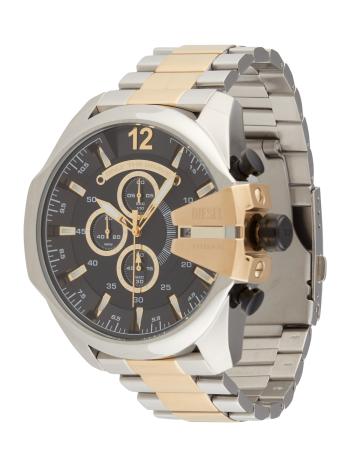 DIESEL Analóg órák 'MEGA CHIEF'  arany / fekete / ezüst