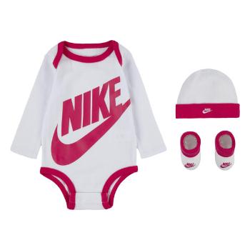 Nike futura logo ls hat / bodysuit / bootie 3pc 0-6m