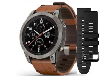 Garmin Fēnix 7 Pro Sapphire Solar Edition Titanium / Brown Leather Band - 010-02777-30