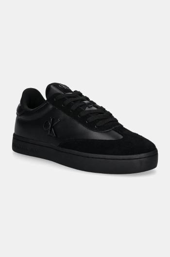 Kožené sneakers boty Calvin Klein Jeans CLASSIC CUPSOLE LOW černá barva, YM0YM01272