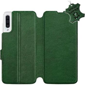 Flip pouzdro na mobil Samsung Galaxy A50 - Zelené - kožené -   Green Leather (5903226861231)